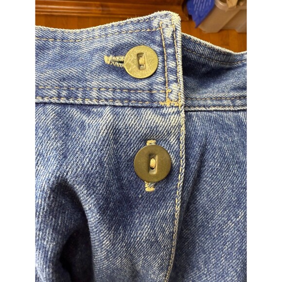 Vintage 80’s/90’s Zena Denim Pencil Midi Skirt Pockets Button Back Small - Picture 9 of 9